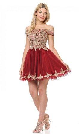 short burgundy and gold dress - Google Search
