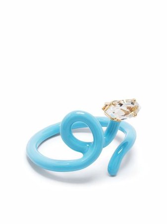 Bea Bongiasca Baby Vine Tendril Crystal Ring - Farfetch