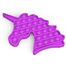 Amazon.com : Push pop it Fidget Toys | Squeeze Silicone | Adult and Kid Stress Reliever | Autism Special | Push pop Bubble Fidget Sensory Toy (Purple (Unicorn)) : Office Products