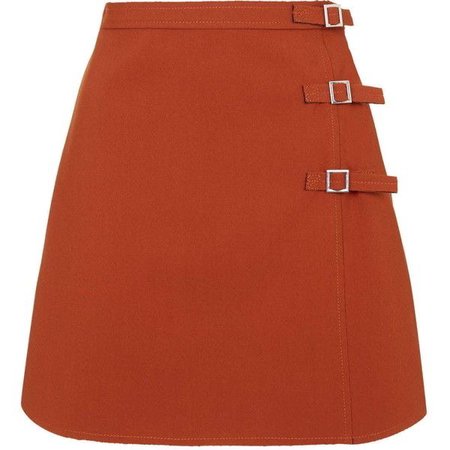 TOPSHOP TALL Buckle A-Line Mini Skirt ($80)