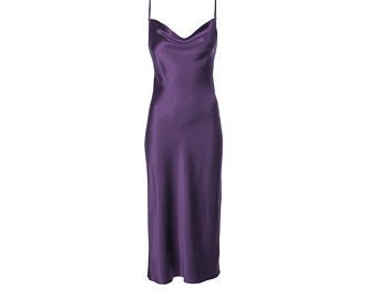 Purple silk dress | Etsy
