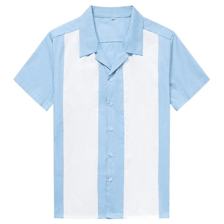 Men Blue & White Vertical Striped Shirt