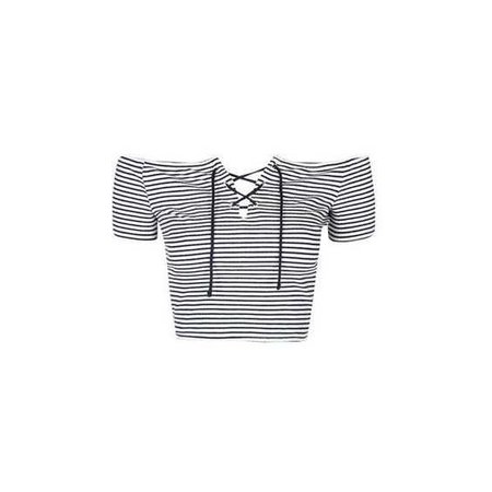 TopShop Tall Tie-Up Strappy Bardot Top