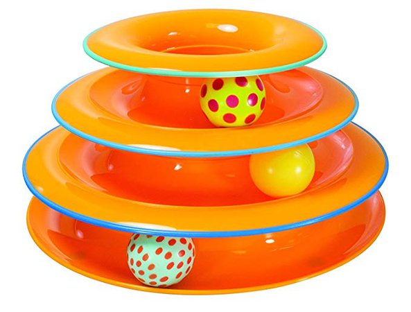 Amazon.com : Petstages Tower of Tracks Cat Toy - 3 Levels of Interactive Play - Circle Track with Moving Balls Satisfies Kitty's Hunting, Chasing, and Exercising Needs : Pet Stages Tower : Pet Supplies