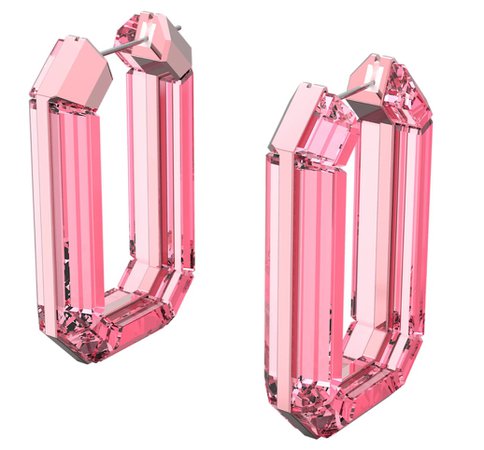 Swarovski Lucent Pink Hoop Earrings