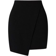 Black Jacquard Wrap Skirt