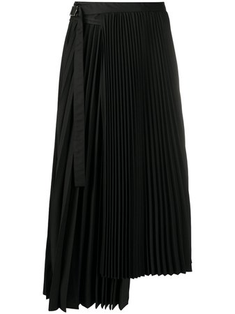 Sacai wrap-style Pleated Skirt - Farfetch