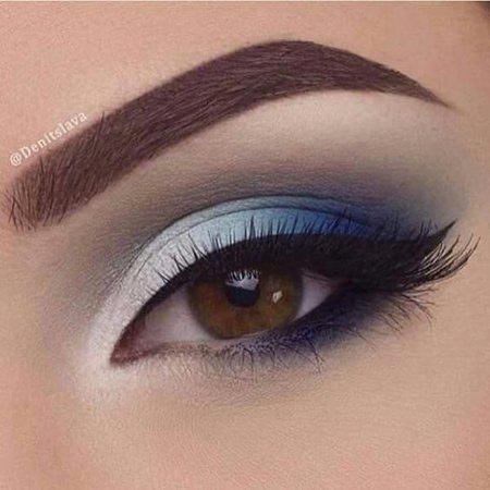 Light blue eye makeup