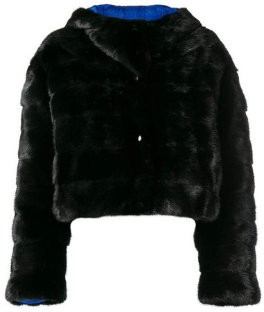 fur cropped jacket