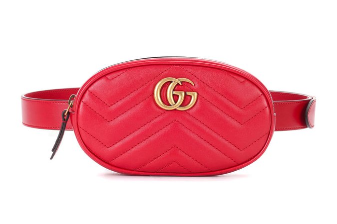 Gucci Leather Belt Bag in Red