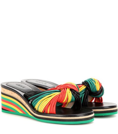 Jody leather wedge sandals