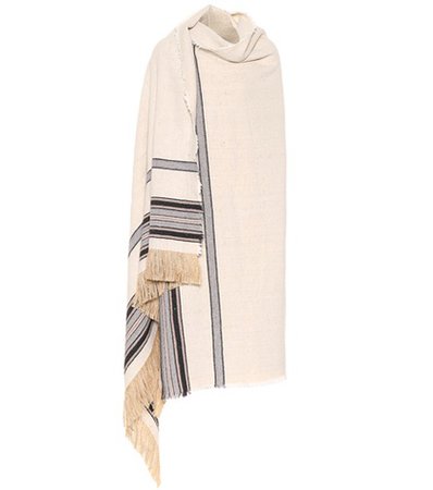 Odessa silk and wool-blend scarf