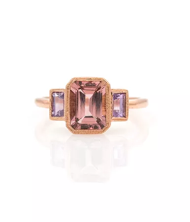 Sparkle Burst Tourmaline Sapphire Diamond Ring - Audry Rose