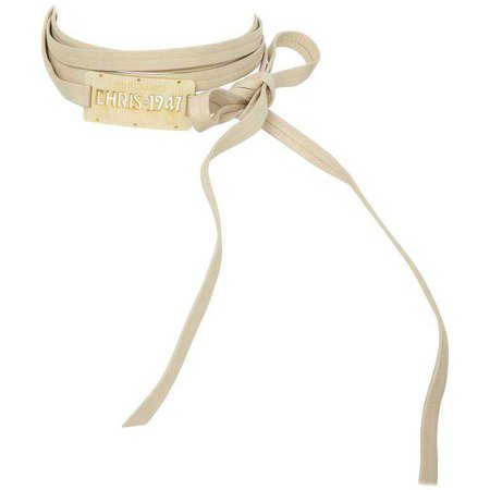 Extremely rare John Galliano for Christian Dior "Chris 1947" Leather Choker For Sale at 1stdibs