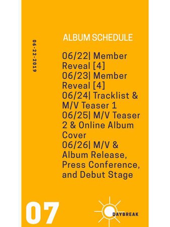 Album Schedule