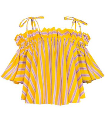 Yellow Strappy OTS Top