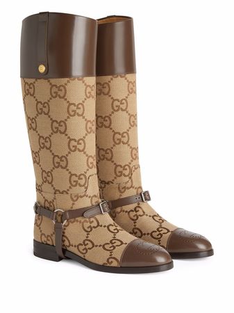 Gucci knee-high GG boots