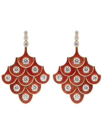 Burgundy Enamel Earrings | Marissa Collections