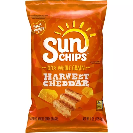 SunChips Harvest Cheddar Flavored Whole Grain Snacks, 7 oz. Bag - Walmart.com