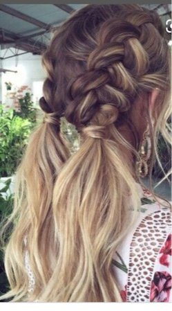 braided pigtails ombré hairstyle