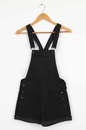 Cute Black Overalls - Short Overalls - Denim Overalls - Shortalls - Lulus