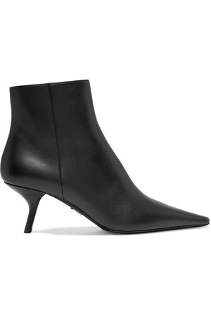 Prada | 65 leather ankle boots | NET-A-PORTER.COM