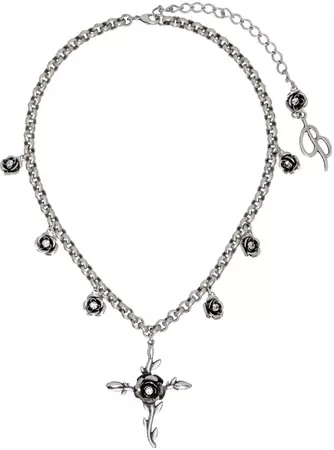 blumarine-silver-rose-cross-necklace.jpg (856×1152)