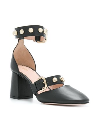 Red Valentino Dottyred studded pumps, $492