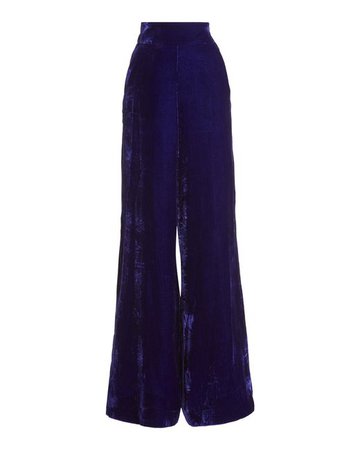 Dundas Velvet Wide-leg Trousers in Blue - Lyst