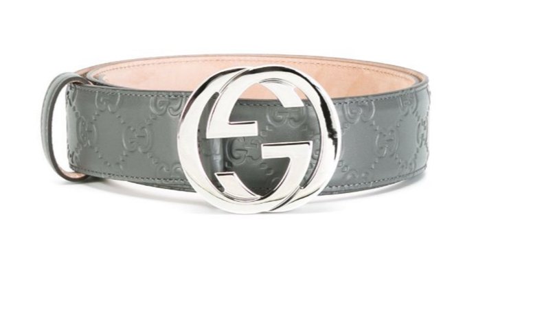 grey Gucci belt