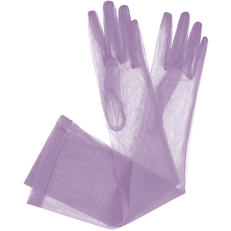 sheer purple gloves