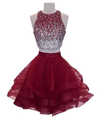 Two Pieces Homecoming Dress Backless Style, Hoco Dresses, Short Prom Dress, Back to School Party Dance Dress PDS0811 · superbnoivadress · Online Store Powered by Storenvy