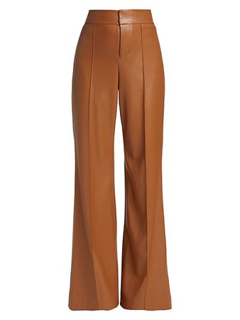 Shop Alice + Olivia Dylan Wide-Leg Vegan Leather Pants | Saks Fifth Avenue