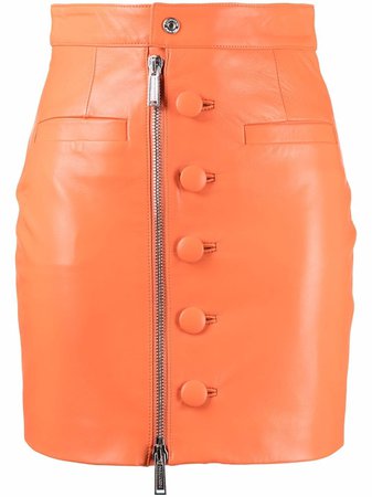 Dsquared2 zip-fastening Leather Skirt - Farfetch