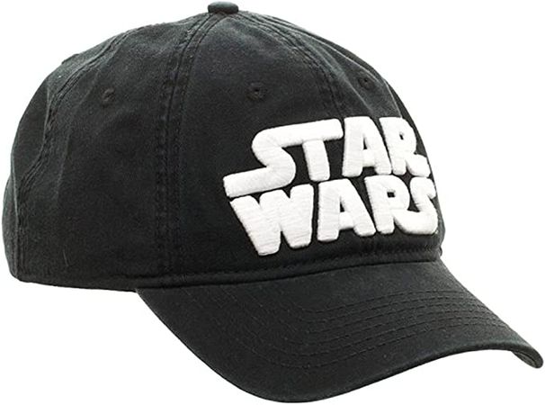 Amazon.com: STAR WARS Logo Black Adjustable Cap : Clothing, Shoes & Jewelry