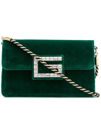 Gucci square velvet emerald green bag