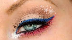 red blue and white makeup - Google Search