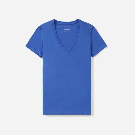 Women’s Cotton V-Neck | Everlane blue