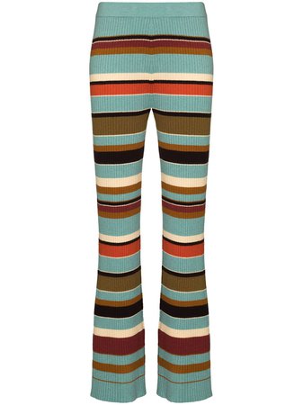 Ulla Johnson Rochelle striped knitted trousers - FARFETCH
