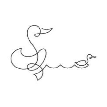 Duck Line Art Drawing (IRIS)