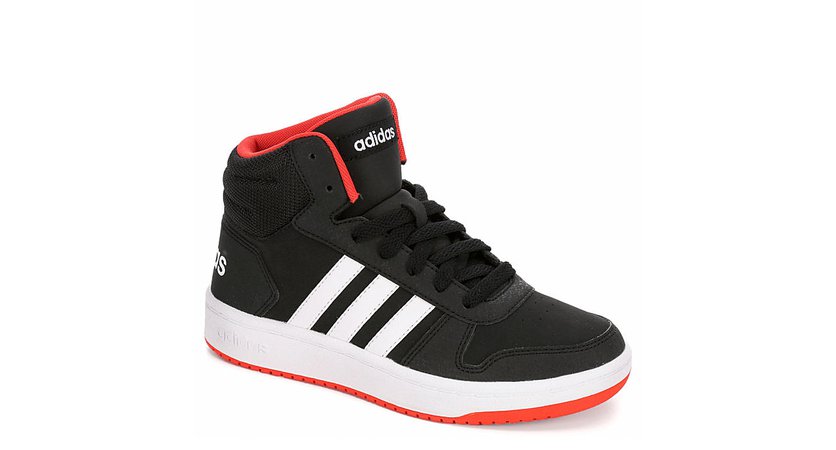 Black adidas Hoops Boys' High Top Sneakers | Rack Room Shoes