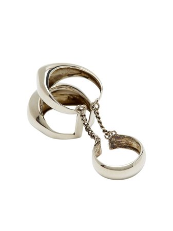 Alexander McQueen Stacked Linked Ring - Farfetch