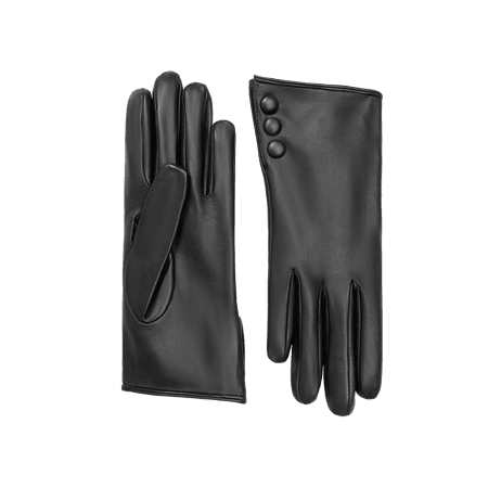 Cornelia James black leather gloves