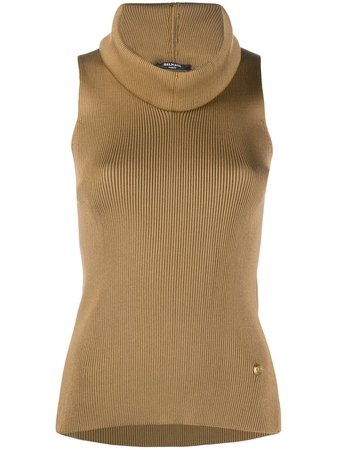 Balmain Knit Roll Neck Top - Farfetch