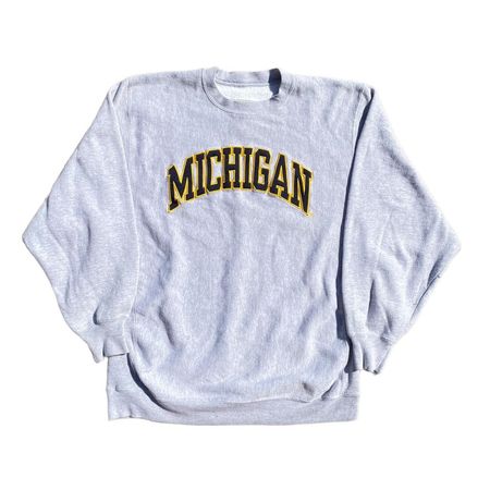 Vintage Michigan University Sweatshirt Size:... - Depop