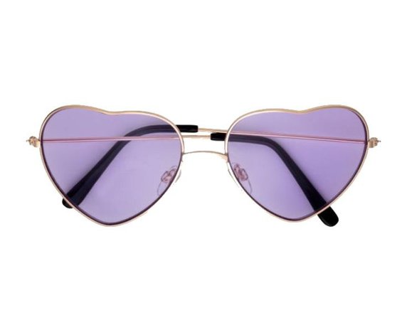 Purple heart glasses
