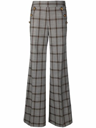 Shop Pt01 high-waist plaid trousers with Express Delivery - FARFETCH