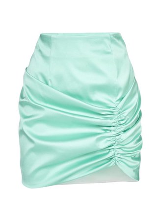 mint green blue skirt ruched