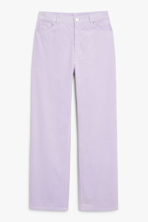 Yoko corduroy trousers - Lavender - Trousers - Monki WW