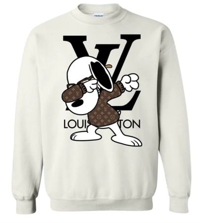 Snoopy Louis Lv Printed Crewneck Sweatshirt